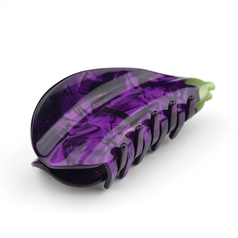 Pince à cheveux Aubergine