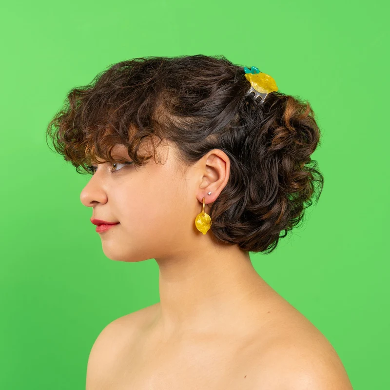 Mini pince à cheveux Citron