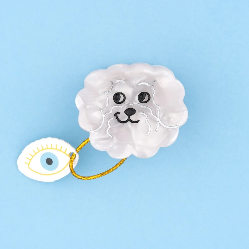 Mini pince à cheveux Bichon