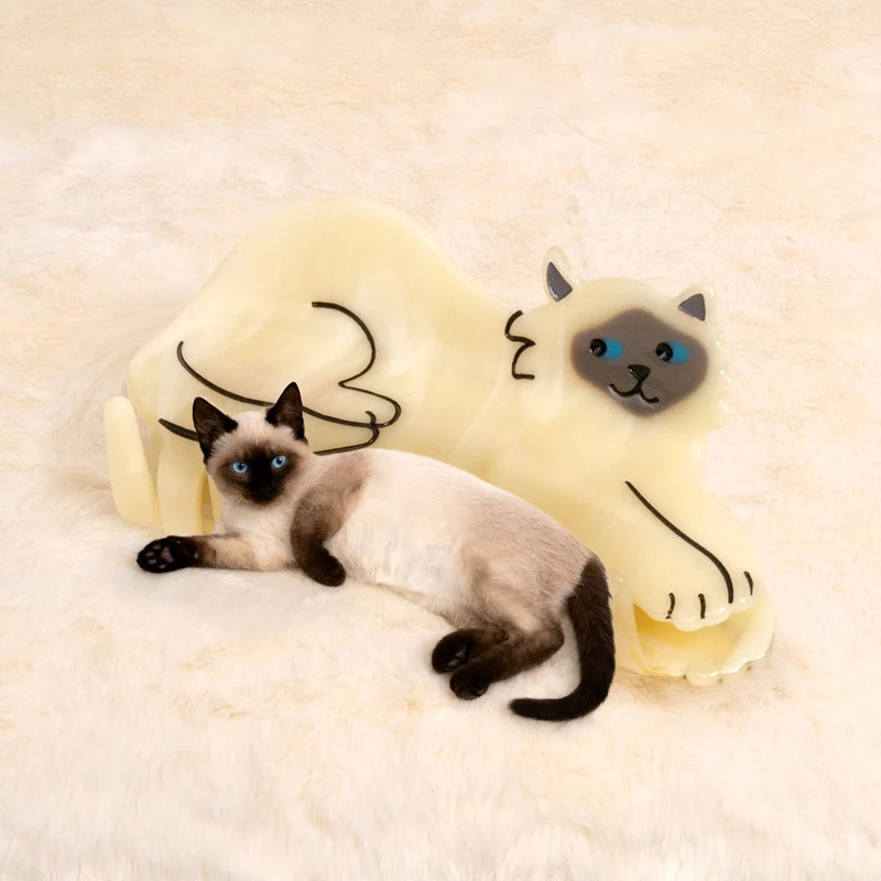 Pince à cheveux Chat Siamois