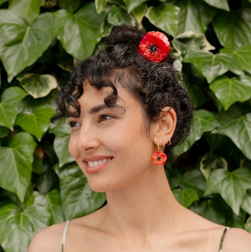 Pince à cheveux Coquelicot