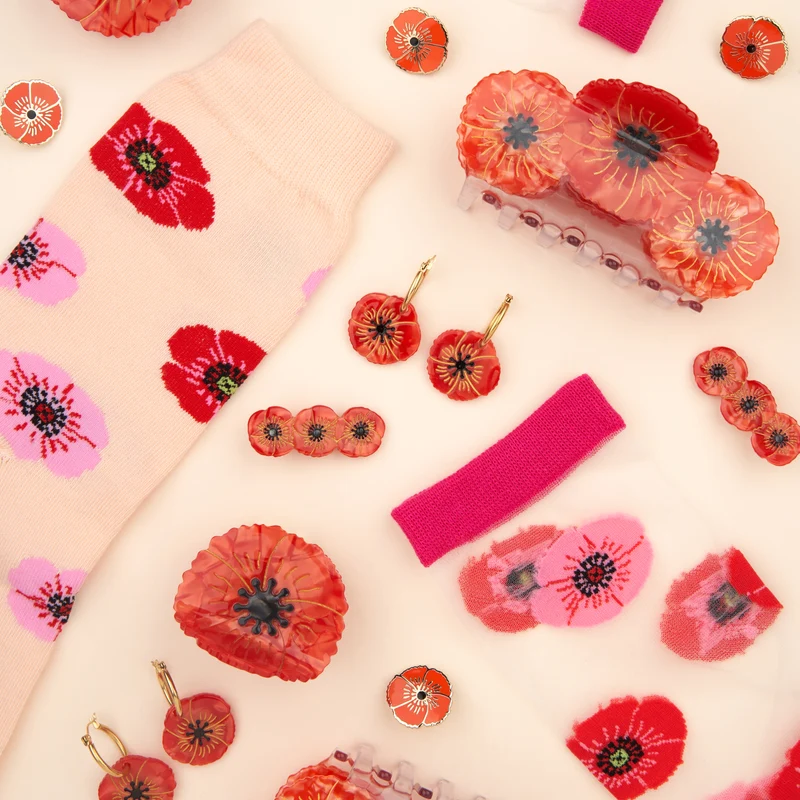Pince à cheveux Coquelicot