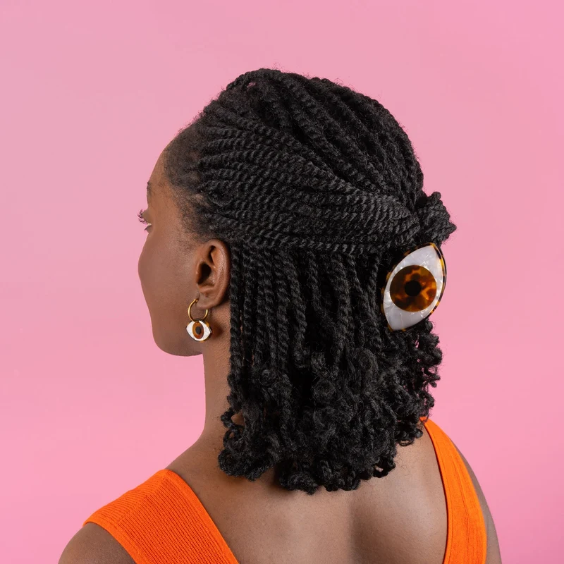 Pince à cheveux Oeil - Marron