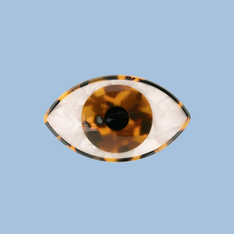 Pince à cheveux Oeil - Marron