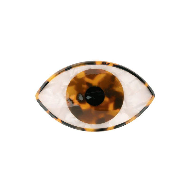 Pince à cheveux Oeil - Marron