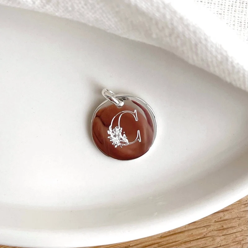 Pendentif "Médaille bombée" argent