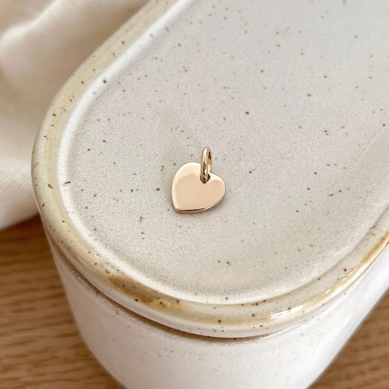 Pendentif "Mini coeur bombé" plaqué or
