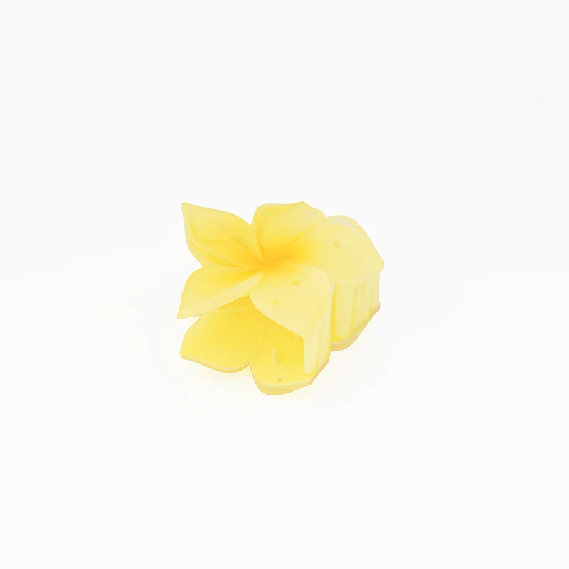 Pince à cheveux fleur de tiaré jaune