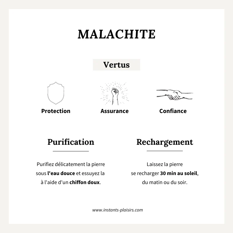 Chaîne de cheville "Hamin" malachite plaqué or