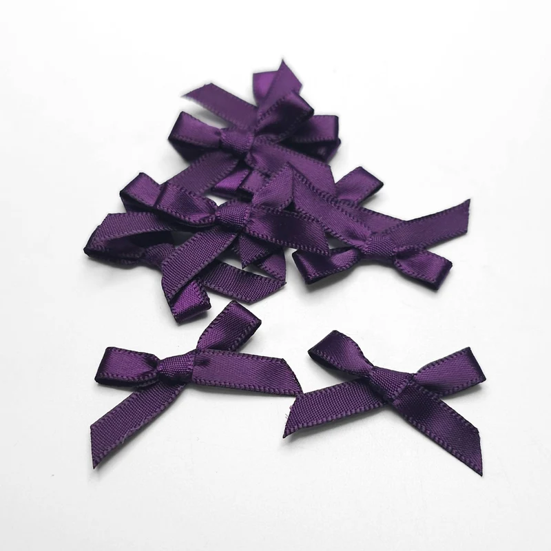 Mini nœuds en ruban satin | Décorations pour couture | Paquets de 10