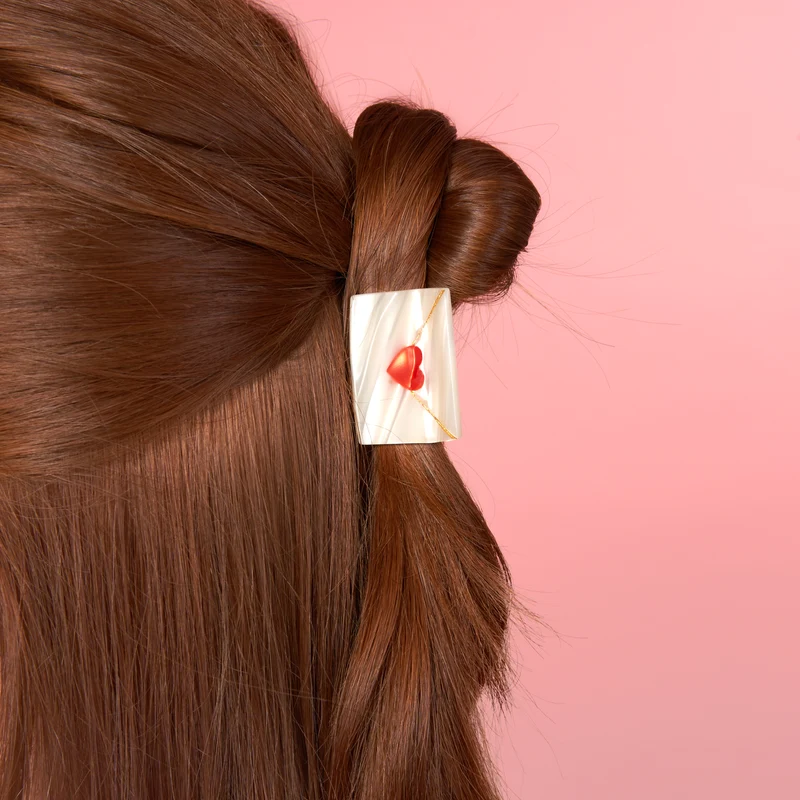 Mini pince à cheveux Lettre d'Amour