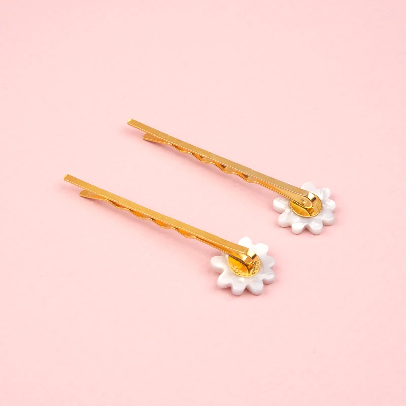 Duo Barrettes fines Pâquerettes