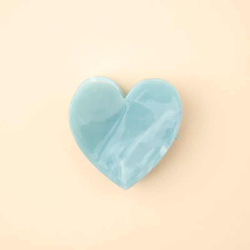 Pince à cheveux Coeur Bleu
