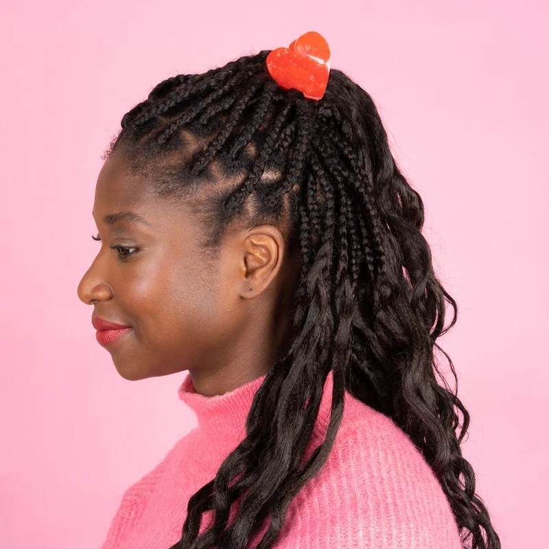 Pince à cheveux Coeur Rouge