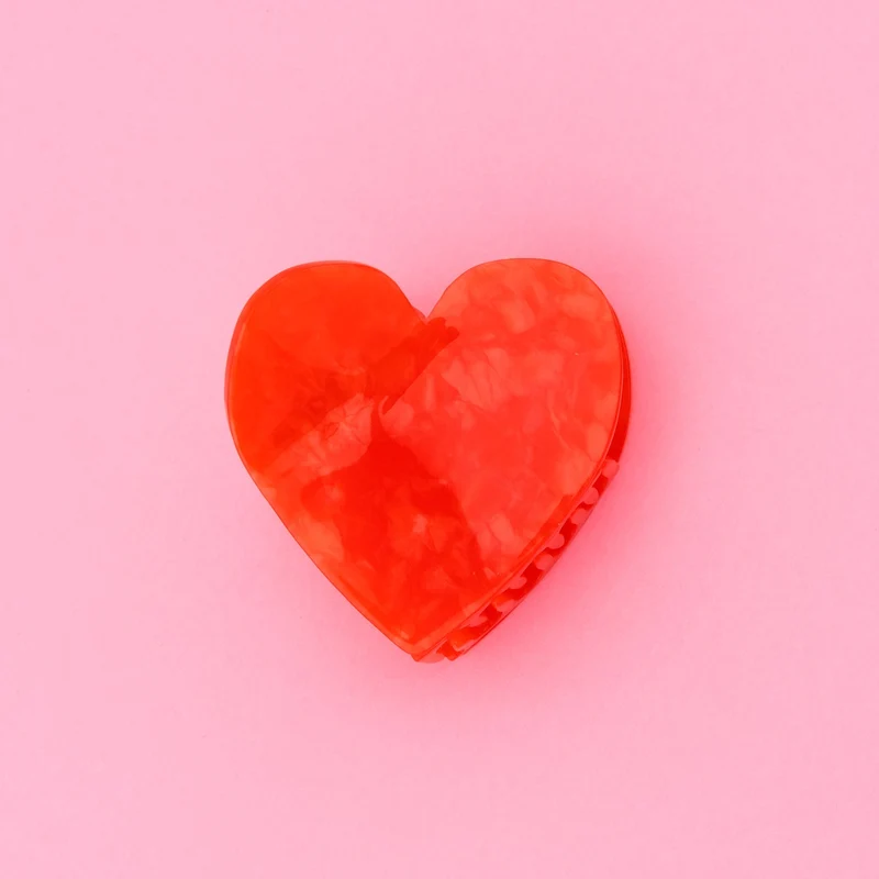 Pince à cheveux Coeur Rouge