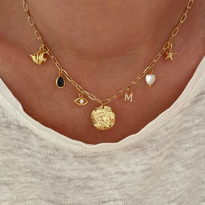 Collier charms personnalisable plaqué or