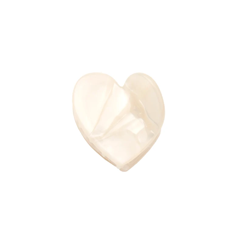 Mini pince à cheveux Coeur Blanc
