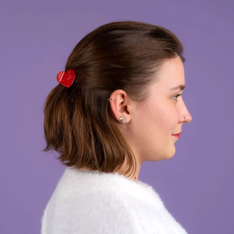 Mini pince à cheveux Coeur
