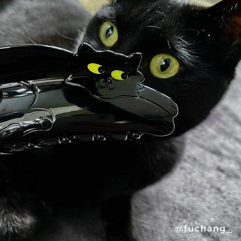 Pince à cheveux Chat Noir