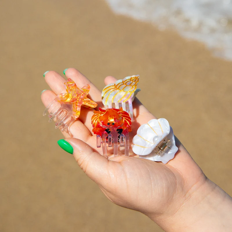 Mini pince à cheveux Crabe