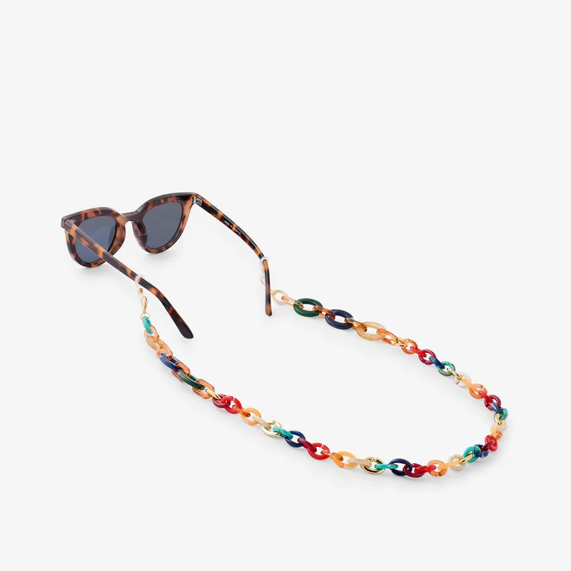Chaine de lunettes à maillons multicolores