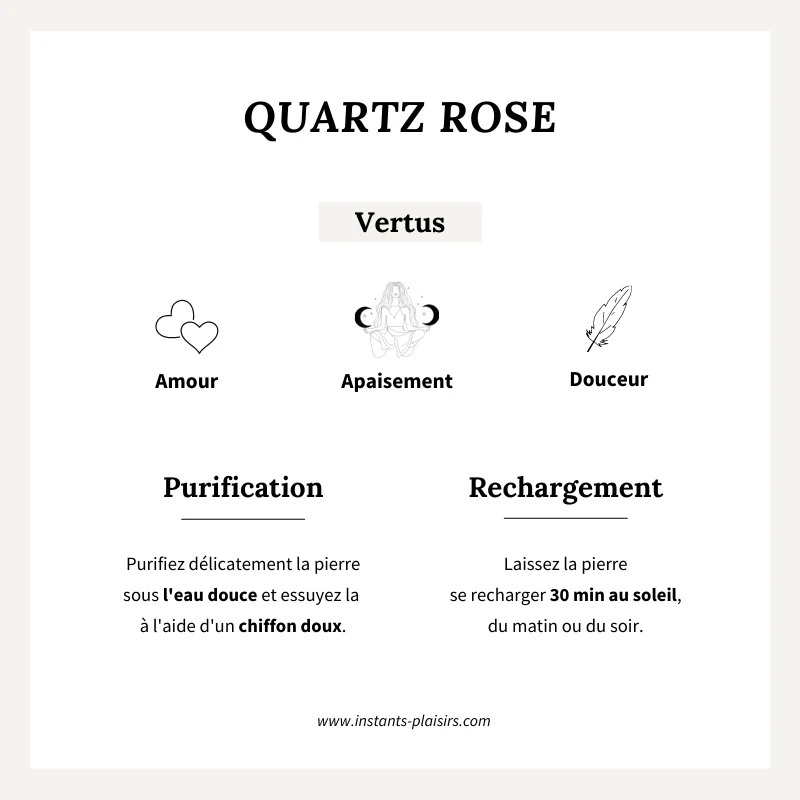Charm "Quartz rose" plaqué or