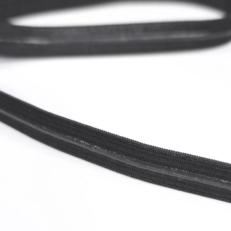 Bande élastique antidérapante en silicone | Noir | 13 mm