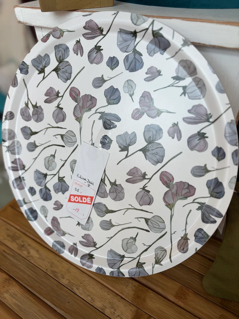 Plateau Fleurs de pois Elina Dahl Design