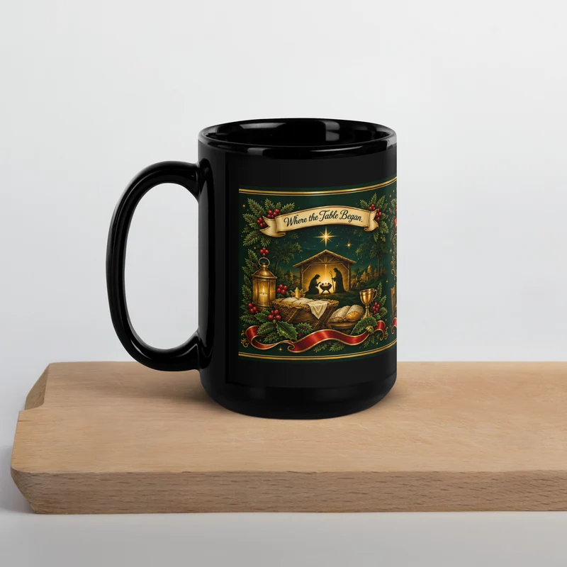 God Is A Mission™ — 2026 Founding Collection Black Glossy Mug