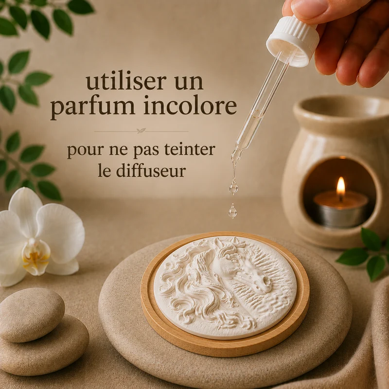 Diffuseur de parfum Tête de Cheval sur support en bambou