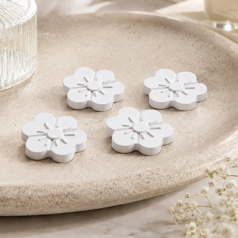 🐢 Galets diffuseurs à parfumer en forme de fleur – Lot de 4