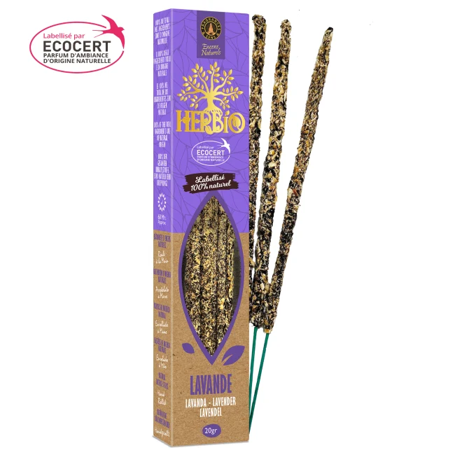 Encens Smudge Herbio – 100% Naturel | Purification, Résines & Huiles Essentielles | Certifié Ecocert – Paquet 20g (60 min)