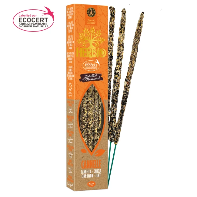 Encens Smudge Herbio – 100% Naturel | Purification, Résines & Huiles Essentielles | Certifié Ecocert – Paquet 20g (60 min)