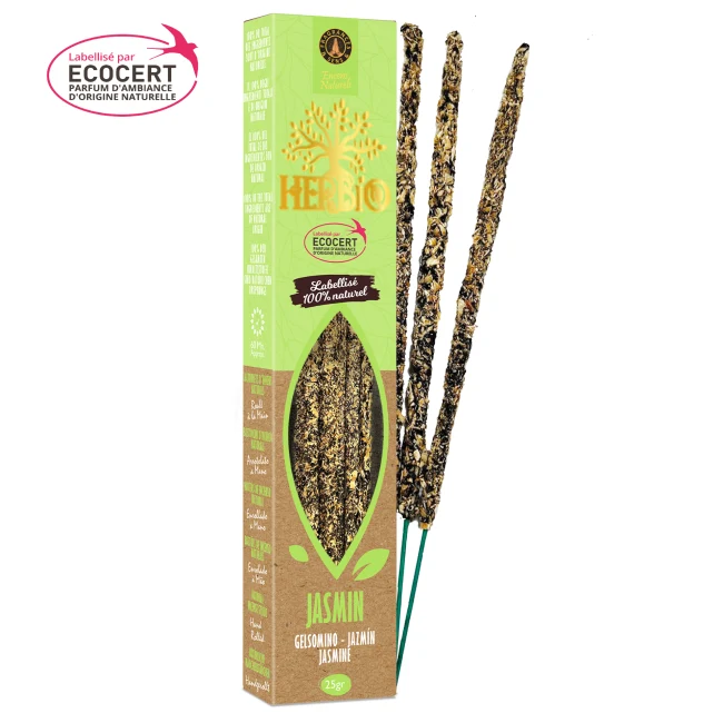 Encens Smudge Herbio – 100% Naturel | Purification, Résines & Huiles Essentielles | Certifié Ecocert – Paquet 20g (60 min)