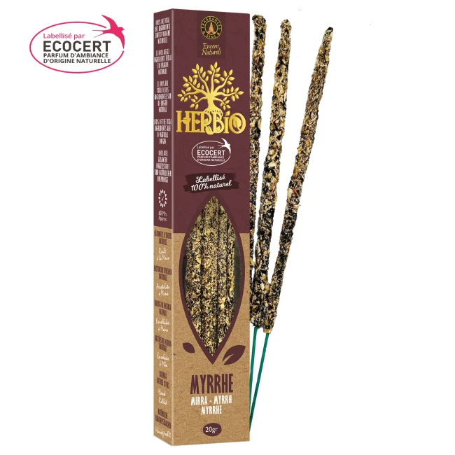 Encens Smudge Herbio – 100% Naturel | Purification, Résines & Huiles Essentielles | Certifié Ecocert – Paquet 20g (60 min)