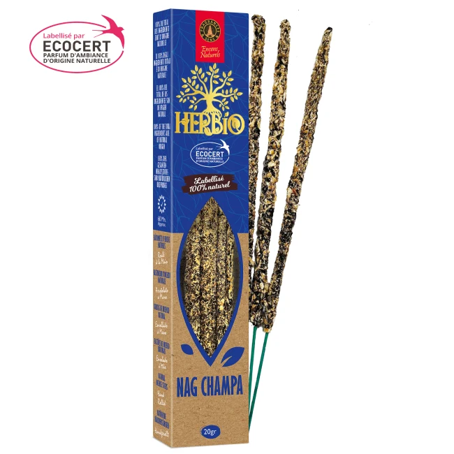 Encens Smudge Herbio – 100% Naturel | Purification, Résines & Huiles Essentielles | Certifié Ecocert – Paquet 20g (60 min)