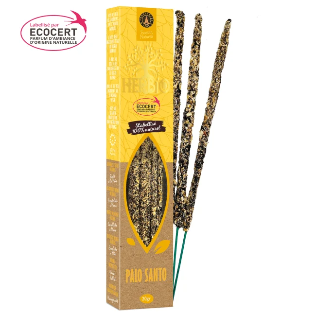 Encens Smudge Herbio – 100% Naturel | Purification, Résines & Huiles Essentielles | Certifié Ecocert – Paquet 20g (60 min)