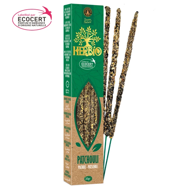 Encens Smudge Herbio – 100% Naturel | Purification, Résines & Huiles Essentielles | Certifié Ecocert – Paquet 20g (60 min)