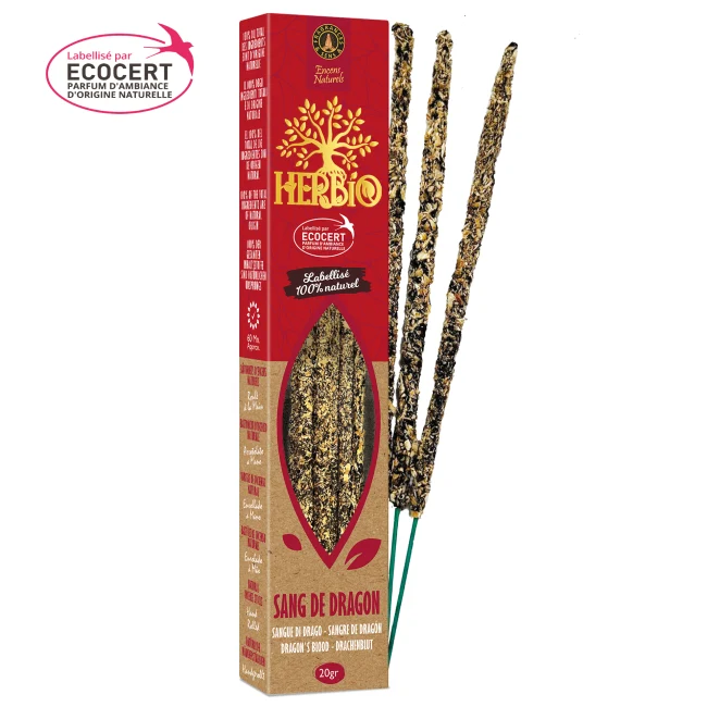 Encens Smudge Herbio – 100% Naturel | Purification, Résines & Huiles Essentielles | Certifié Ecocert – Paquet 20g (60 min)