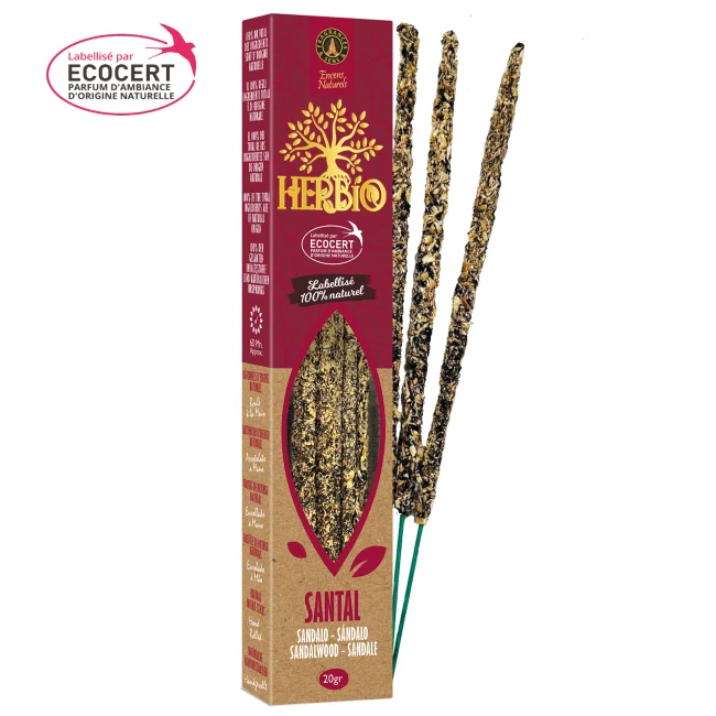 Encens Smudge Herbio – 100% Naturel | Purification, Résines & Huiles Essentielles | Certifié Ecocert – Paquet 20g (60 min)