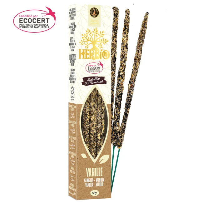 Encens Smudge Herbio – 100% Naturel | Purification, Résines & Huiles Essentielles | Certifié Ecocert – Paquet 20g (60 min)