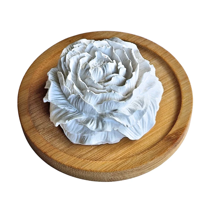 Diffuseur de parfum en plâtre céramique – Pivoine MM artisanale pour une diffusion à froid naturelle