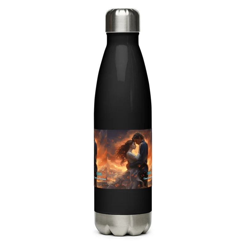 Timeless Passion FLASK Insulated Water Bottle - 17 oz, Leak-Proof Cap, Stainless Steel