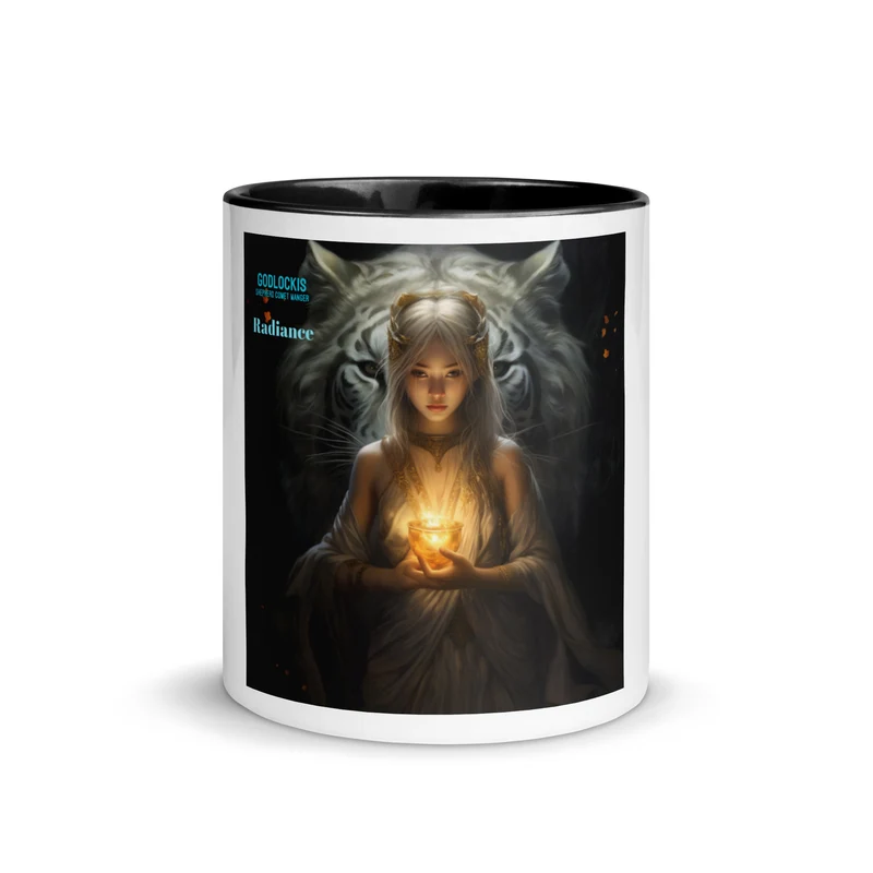 Mug with Color InsiRadiance and Be Good Always Ceramic Mug Set - Colorful Interior, White Ceramic Mugs with Color Inside - Dishwasher and Microwave Safe - Perfect for Coffee, Tea, and Gift Giving - Assorted Colors - 1 Packde