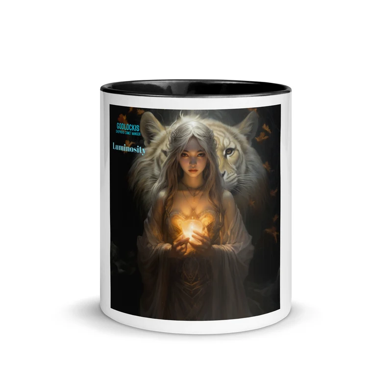 Be Good and Illuminate - Ceramic Mug Set - Colorful Interior, White Ceramic Mug with Color Inside - Dishwasher and Microwave Safe - Perfect for Morning Rituals, Office, Home, and Gifts - Assorted Colors - 1 Pack
