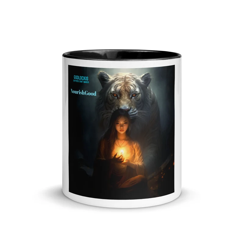 Nourish and Be Good Always Ceramic Mug Set - Colorful Interior, Microwave and Dishwasher Safe, Perfect for Coffee, Tea, and Gift Giving, Assorted Colors