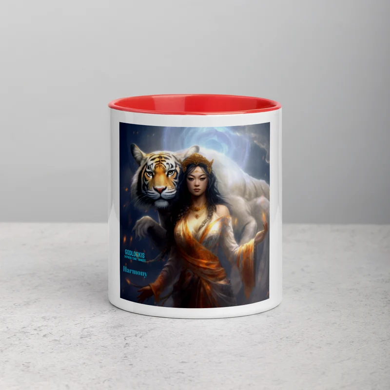 Harmony Ceramic Coffee Mug Set - Colorful Interior, Microwave and Dishwasher Safe, Perfect for Mug and Tea Lovers