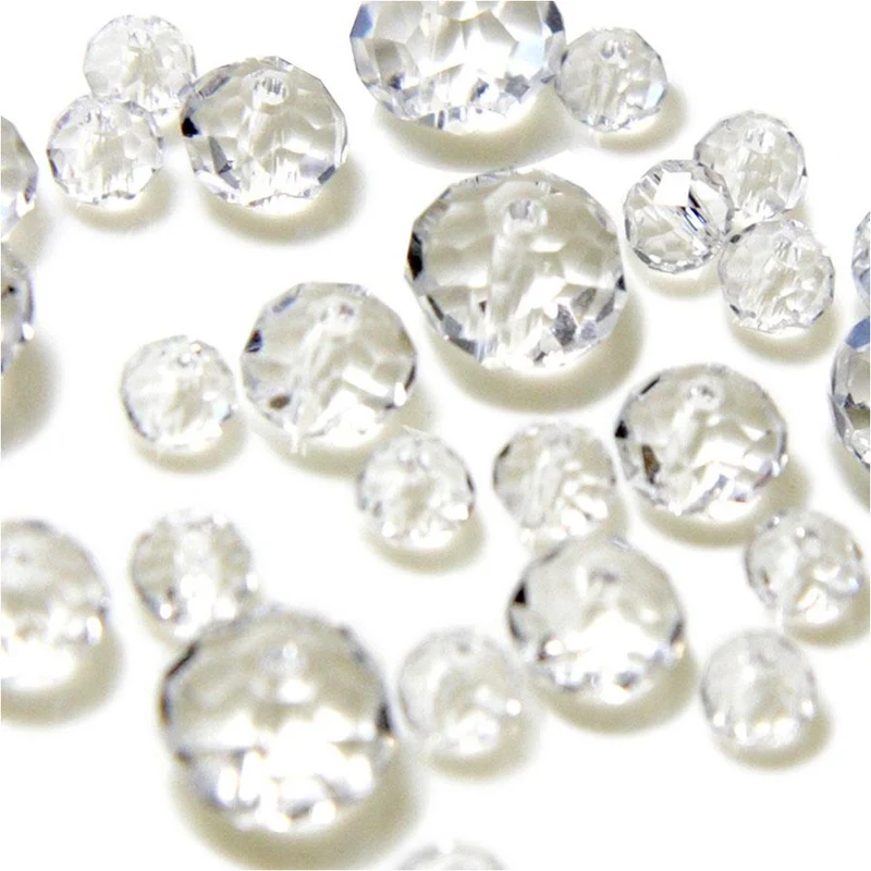 Perles cristal cz à facettes quartz de Bohème 8 mm (70 pcs)