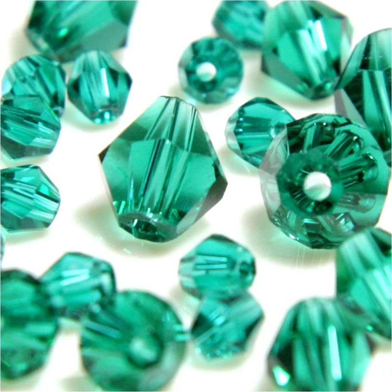 Perles cristal cz bicones quartz de Bohême 8 mm (40 pcs)