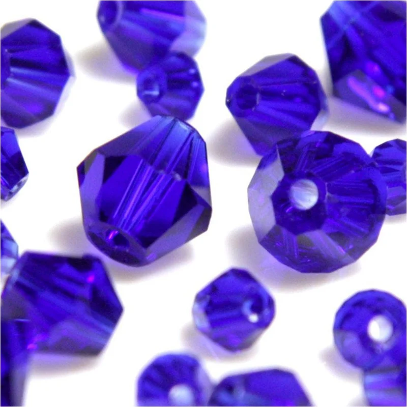 Perles cristal cz bicones quartz de Bohême 6mm (50 pcs)